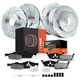12x Front & Rear Drilled Brake Rotor & Ceramic Brake Pads for Ford Escape Mazda