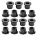 15 pcs 9/16 Drill Hole，3/8 ID Black Silicone Top hat Rubber Grommets for Wiri...