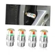 Tire Pressure Monitor Valve Stem Caps, 2.4 Bar 36PSI Pressure 4PCS Silver