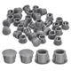 38Pcs 8mm(5/16") Flush Type Panel Round Snap in Fastener, Gray