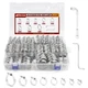 Brintek 202PCS Hose Clamp Assortment, 1/4&rdquo;-2&rdquo;(6-51mm) Adjustable Silver 