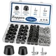 Eoppen 132Pcs Cutting Board Rubber Feet with 2 Sizes - 132Pcs, Black 