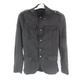 Men's Small/46 Ron Tomson N&deg; 5894 Faux Suede Safari Jacket Black