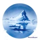 Royal Copenhagen Small Blue Pin Trinket Dish Plate Arctic Iceberg Kayak Denmark