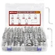 Brintek 202PCS Hose Clamp Assortment, 1/4&rdquo;-2&rdquo;(6-51mm) Adjustable Silver
