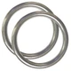 AIVOOF 4" Metal O-Ring, 2 Pack 304 Seamless Welding Stainless Steel Rings Heavy 