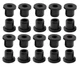 20 pcs 7/16 Drill Hole，1/4 ID Black Silicone Top hat Rubber Grommets for Wiri...
