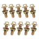 leechio 10 PCS Exhaust Manifold Bolt Kit, M8X1.25-30mmFlange Bolts, Gold 