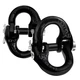 lifgarfe 2pcs 1/2inch Hammerlock Coupling Connector Link Safety Chain Black
