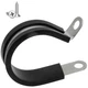 TOMSHIELE 10 PCS 1 Inch Cable Clamps with Screws, Stainless Steel 1", Black 