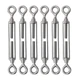 PHITUODA 6pcs M8 Stainless Steel 304 Eye & Turnbuckles M8, & 