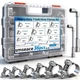 smseace 36Pcs 17-47mm T-bolt Hose Clamps 304 Stainless Steel 17-47mm, Silver