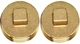 (2) ea Oatey 42371  2-1/2" 185 Brass Raised Head Cleanout Plugs 