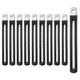 DGHAOP 10pcs Cable Clamp 100x10x6mm Insulated Clamp Carbon Steel Flexible Wir...
