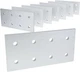 Clear Anodized Aluminum 8-Hole Flat Plate Bracket for 1.5" T-Slot Extrusions