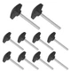 CoCud Tee Wing Knobs Thumb Screw, M6 x 60mm Male Thread, Plastic T Black 