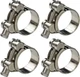AKIHISA 4 Pack 20-22Mm Range T-Bolt Hose Clamps,304 Stainless Steel Heavy Duty A