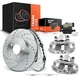 Drilled Brake Rotor & Ceramic Pad + Calipers for Ford Escape Mazda Tribute Front