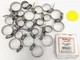 DUPAGE LOT OF 21 ADJUSTABLE HOSE CLAMPS 1/2" STAINLESS DIA 3/4"- 1-3/4" 35280