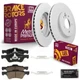 Front Brake Rotors Set + Disc Brake Pads Kit for 05-12 Ford Escape Mazda Tribute