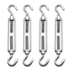 Augiimor 4PCS Hook & Hook Turnbuckle Wire Rope Tension M6 304 Stainless Steel...