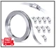 Steelsoft 304 Stainless Steel Hose Clamp 12 FT Strap+8 Fasteners, Metallic 