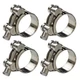 AKIHISA T-Bolt Hose Clamp,23-25mm OD Range 304 23-25mm 4pack, Metallic 