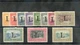 COLOMBIA Sc C175-85(MI 579-89)**F-VF NH 1950 L (LANSA) OVERPRINT AIR SET $325