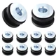 amavoler Motorcycle M6 Rubber Grommets Bolt 10 pcs, Motorcycle Rubber + Steel Gr
