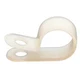 Dolphin Components Dc-3/8N Cable Clamp, Nylon 6/6, 3/8 In Bundle Dia., White,