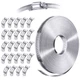 Steelsoft 304 Stainless Steel Hose Clamp 50 FT Strap+24 Fasteners, Silver