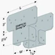 Simpson Strong Tie ZMAX Galvanized 18-Gauge 4-Inch Adjustable Post Cap