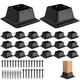 Post Base 4x4 20Pcs Heavy Duty Steel Powder Coated Deck Support FMhotu Internal
