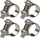 AKIHISA 4 Pack 20-22Mm Range T-Bolt Hose Clamps,304 Stainless Steel Heavy Duty A