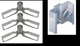 3 Pk Trudoor Butterfly Anchor for Hollow Metal Door Frames w/ 4.75-6.75" Jambs ღ