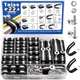Taiss 222PCS Stainless Steel Cable Clamp Kit with Rubber Cushion, 10 Sizes