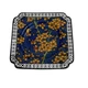 Royal Doulton Prunus D4365 Square Tea Plate Blue Yellow Blossom Art Deco England