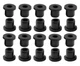 20 pcs 3/8" Drill Hole，1/4" ID Black Silicone Top hat Rubber Grommets for Wir...