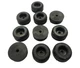 10) Horse Cargo Trailer Ramp Door Stop Black Rubber Bumper 2 1/2" Round New
