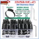 Black Hose Clamp - 175 Pieces Stainless Steel Hose Clamps Assortment Adjustable