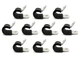 Adel 754-6-2-8 Aircraft Wire Hose 3/8" SAE Size 6 Loop Clamp 754628 10-Pack