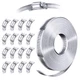 Steelsoft 304 Stainless Steel Hose Clamp 35 FT Strap+16 Fasteners, Metallic 