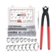 AKIHISA 360Pcs 16 Sizes Single Ear Hose Clamps, 5.3-36.1mm Stainless Steel_30...