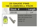 Spotnails 23312SS 3/4" STAINLESS STEEL 23 Gauge Headlass Pins, 24,000/Case