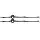 HORZE Leather Side Reins w/Rubber Donuts Black Horse