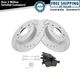 Performance Rear Brake Pad & Rotor Kit Performance Ceramic Fits Saab