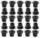 25 pcs 3/8" Drill Hole，3/16" ID Black Silicone Top hat Rubber Grommets for Wi...