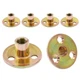Hordion 12Pcs 3/8"-16 Carbon Steel T Nuts, Round Base Plate 3/8"-16, Bronze 