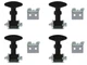 Buyers Products WJ202, Set of (4) 2-1/2" Mini Easy Grip Rubber Hood Catch w/