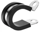 AKIHISA 304 Stainless Steel Rubber Loop Clamp 1/4 in Black 13mm Natural Finish